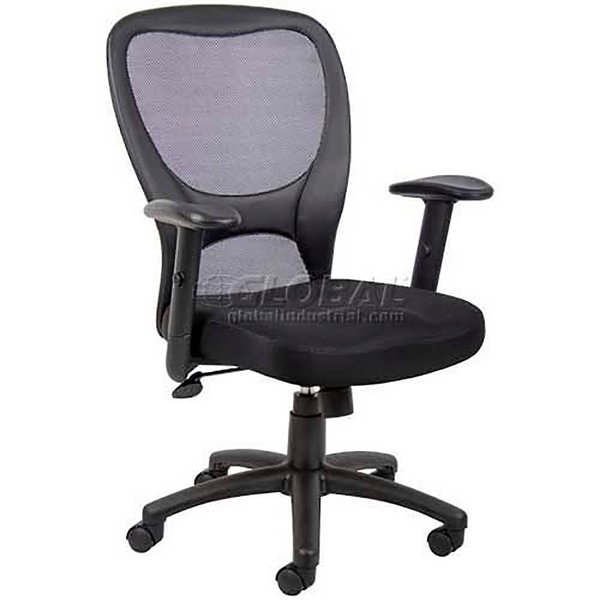 Global Industrial Mesh Task Chair with Adjustable T-Arms B251196